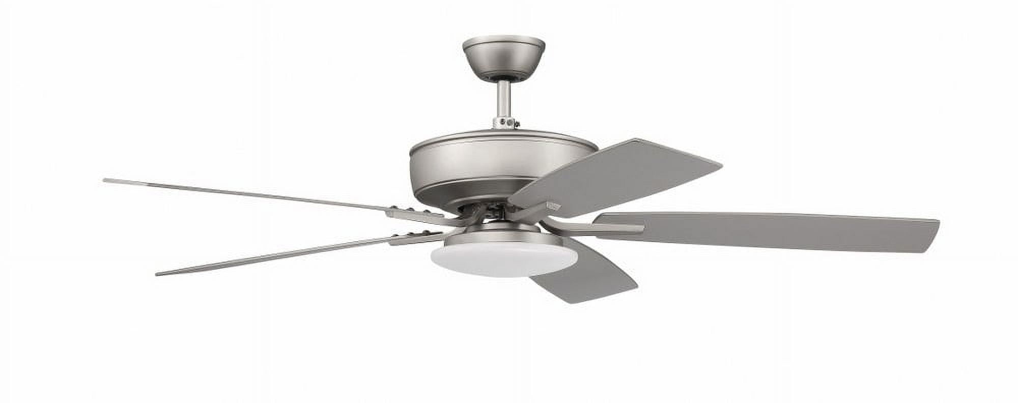 Brushed Nickel 52'' Ceiling Fan with LED Light and Reversible Blades