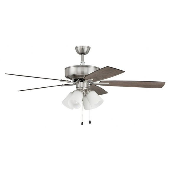 P114BNK5-52DWGWN Craftmade Lighting Pro Plus 114 Series - 52 Inch 5 Blade Ceiling Fan with Light Kit