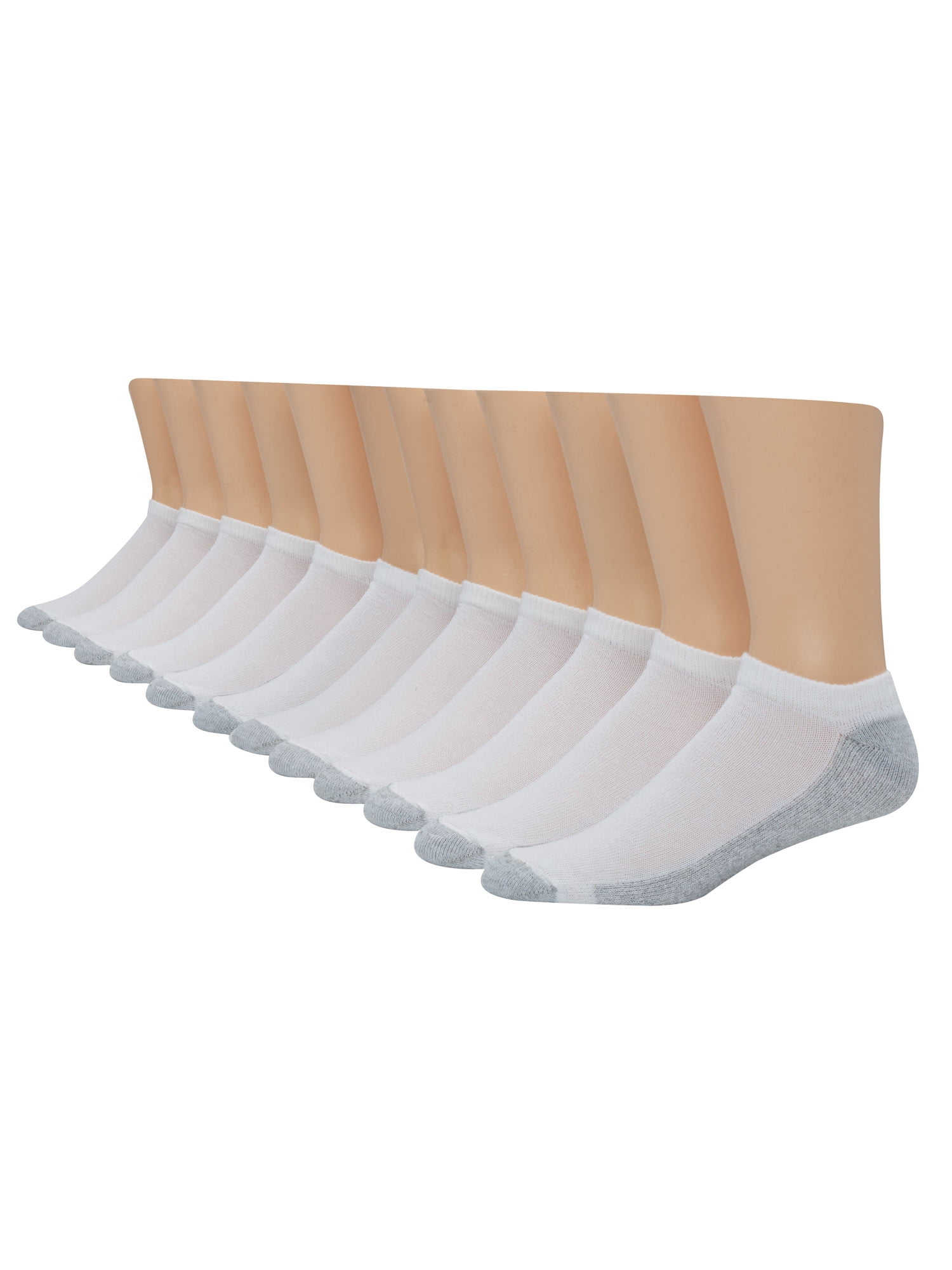 Hanes Men's Double Tough Durability No Show Socks, 12 Pack