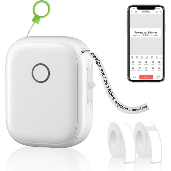 P12 Label Maker Mini Bluetooth Label Printer Portable Thermal Sticker Machine for Storage Barcode  Home