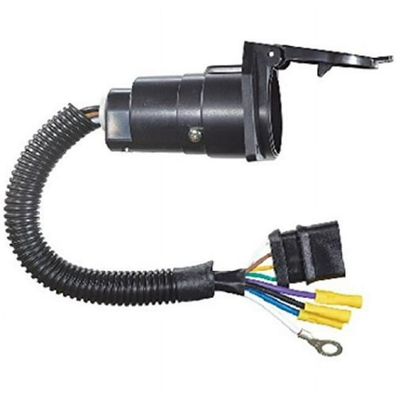 P123 4 - Way Flat To 7 - Way Rv Socket Adapter Harness