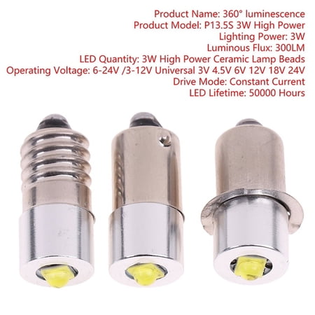 P13.5S E10 BA9S High Power LED Flashlight Bulbs 1SMD Lamp Torches Accessories