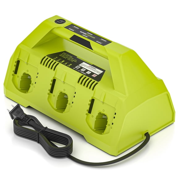 18V 6 Ports Rapid Charger Station for Ryobi P180 P135 18V ONE+ Supercharger for P100 / P102 / P105 / P107 / P108 / P189 / P190 / P193 ,Compatible with All Ryobi ONE+ 18V Battery Without USB Port