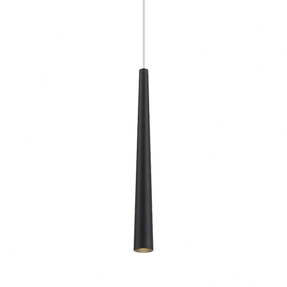P1458-66A-L-George Kovacs Lighting-Stretch - 4W 1 LED Mini Pendant-10 Inches Tall and 5 Inches Wide-Coal Finish
