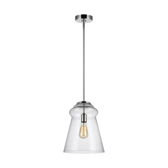 P1459CH-Generation Lighting-Feiss Lighting-Loras-Pendant 1 Light in Traditional Style-11.5 Inch Wide by 14.75 Inch High-Chrome Finish