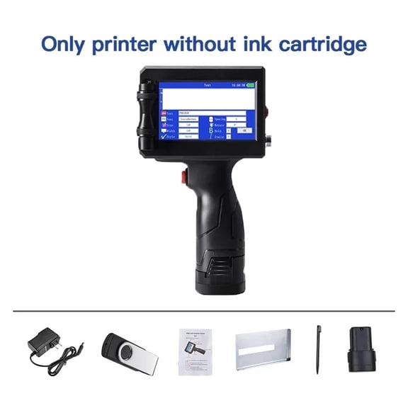 P15 12.7mm Label Printer QR Bar Batch Code Date Number Logo Expiry Date Handheld Inkjet Printer 25 Languages Portable