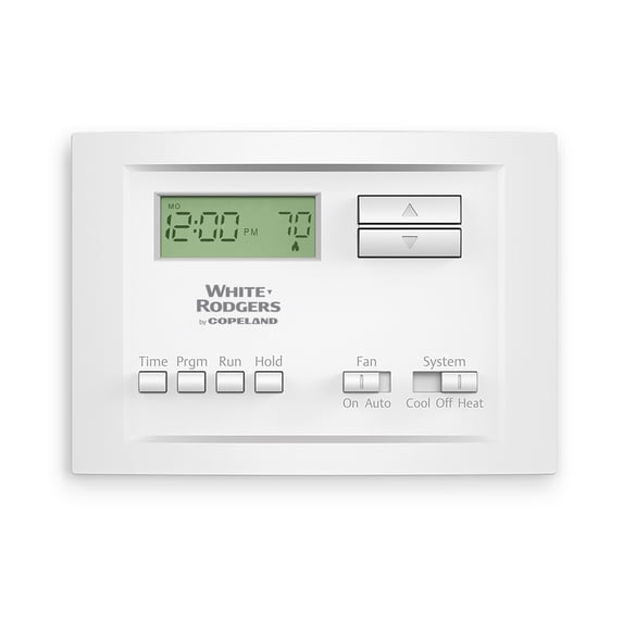 White‑Rodgers Programmable Thermostat, Single-Stage Heat/Cool, 5/2-Day Programmable
