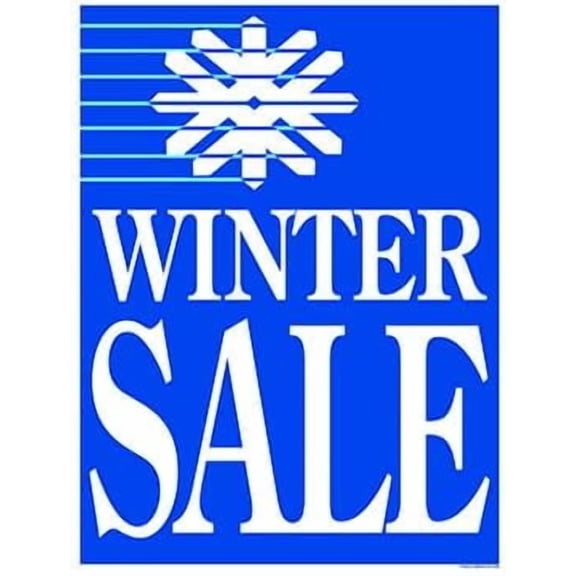 P15437 Winter Sale Snowflake Window Sale Sign Posters Retail Business Store Signs (P15-22" x 28") Furniture Flooring Mattress Wholesale Indoor Signage
