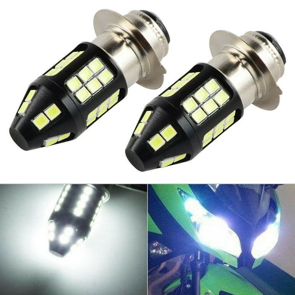 P15D H6M LED Motorcycle Headlight Bulbs 1500LM 6000K White for Yamaha ATVS YFM350 400 450 660 700 Raptor