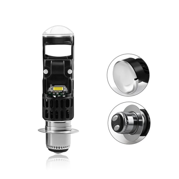 P15D LED Motorcycle Headlight Hi/Lo Beam  Lens Single Claw Triple Claw H6 BA20D Replacement Bulb 12-80V