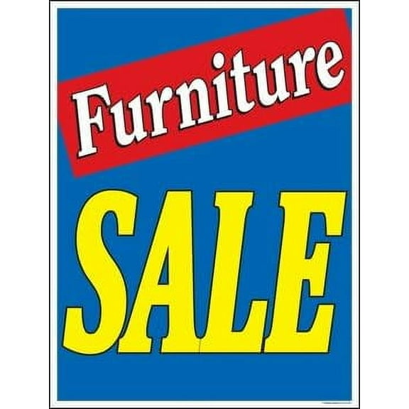 P15FRN Furniture Sale Window Sale Sign Posters Retail Business Store Signs (P15-22" x 28") Furniture Flooring Mattress Wholesale Indoor Signage