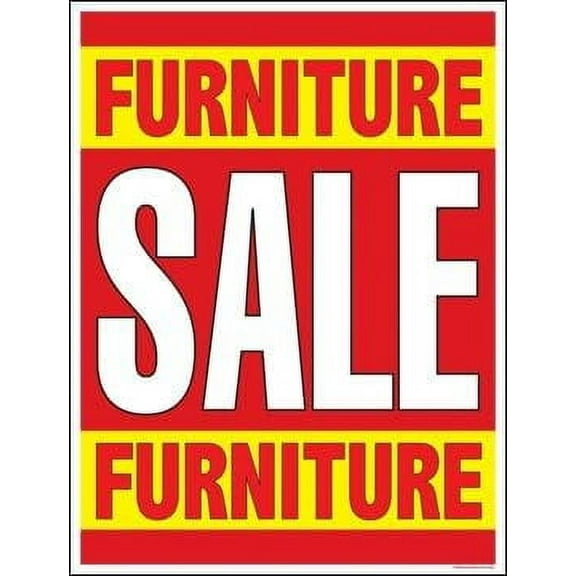 P15FUR Furniture Sale Window Sale Sign Posters Retail Business Store Signs (P15-22" x 28") Furniture Flooring Mattress Wholesale Indoor Signage