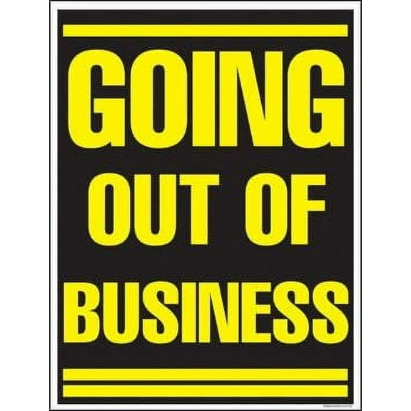 P15GNG Going Out of Business Window Sale Sign Posters Retail Business Store Signs (P15-22" x 28") Furniture Flooring Mattress Wholesale Indoor Signage