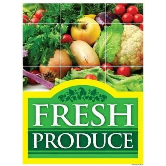 P15PRO Supermarket Grocery Fresh Produce Window Sale Sign Posters Retail Business Store Signs (P15-22" x 28") Furniture Flooring Mattress Wholesale Indoor Signage