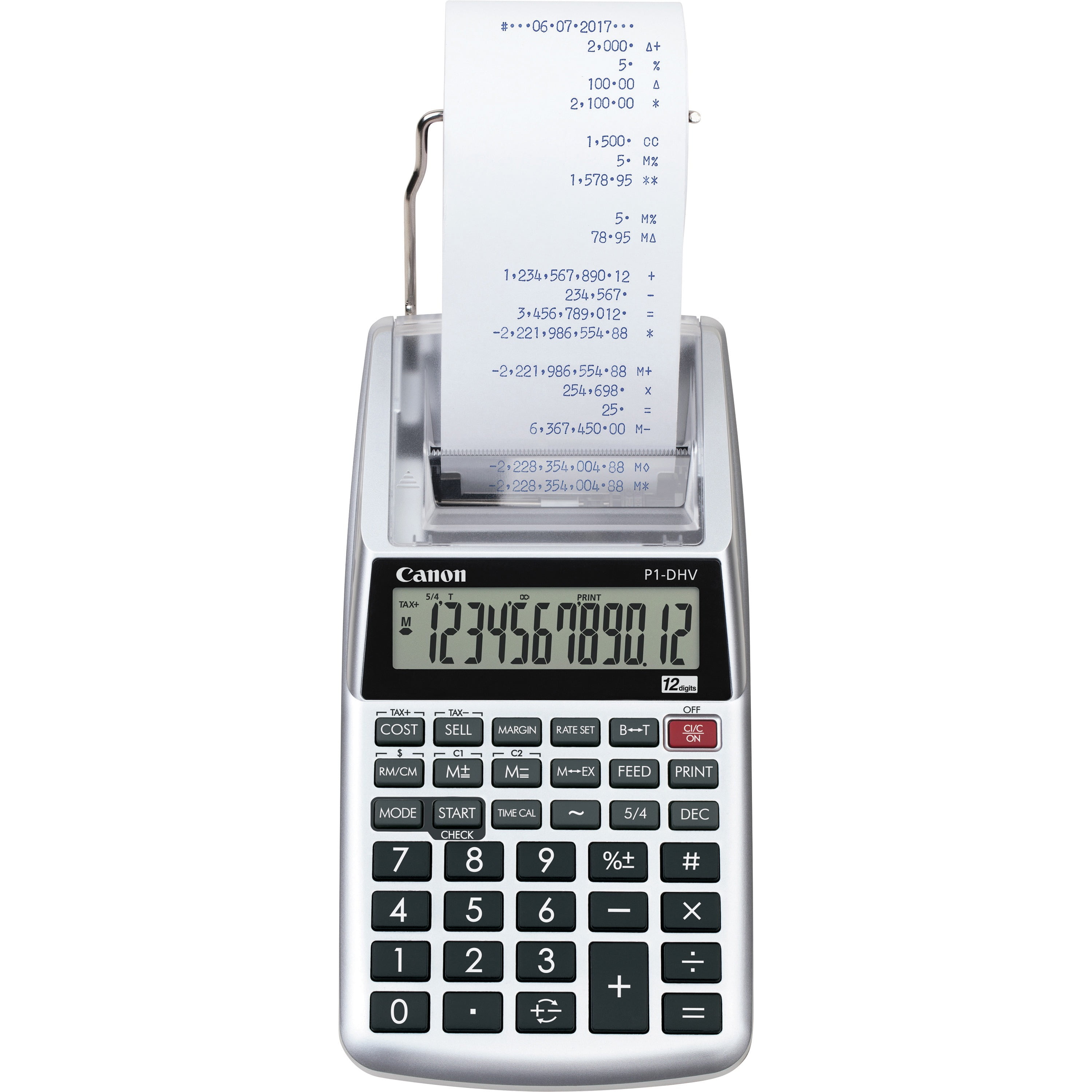Canon P1DHV3 Printing Desktop Calculator, Sliver (2203C001)