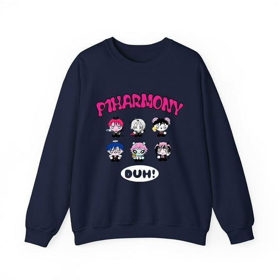 P1Harmony Merch DUN Cartoon illustration Crewneck Sweatshirt Fashion Unisex Men Women Long Sleeve