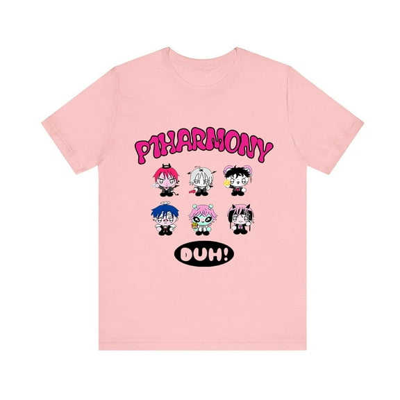 P1Harmony Merch DUN Cartoon illustration T-shirt Fashion Men Women Short Sleeve Casual Graphic Tee