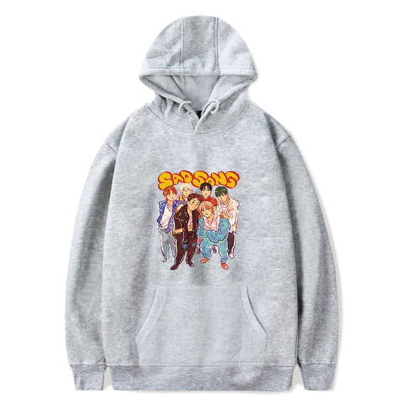 P1Harmony Merch Sad Song Graphic Cute Hoodie Long Sleeve Sweatshirt Duh Album Tour Pullovers Casual Outfits Unisex