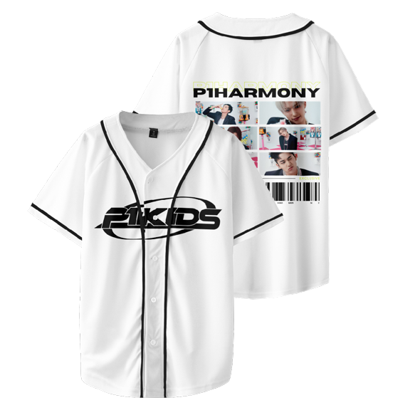 P1Harmony Merch Tour illustration Baseball Shirt Unisex T-Shirt Short Sleeve Casual Shirts Tops