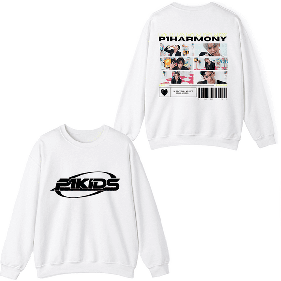 P1Harmony Merch Tour illustration Crewneck Sweatshirt Fashion Unisex Men Women Long Sleeve