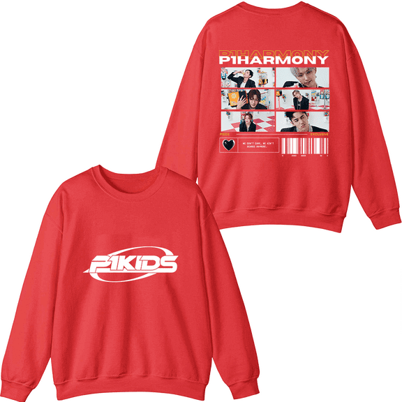 P1Harmony Merch Tour illustration Crewneck Sweatshirt Fashion Unisex Men Women Long Sleeve