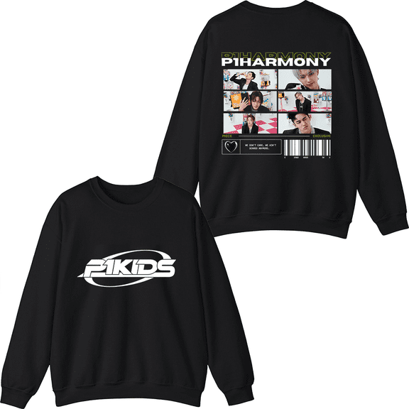 P1Harmony Merch Tour illustration Crewneck Sweatshirt Fashion Unisex Men Women Long Sleeve