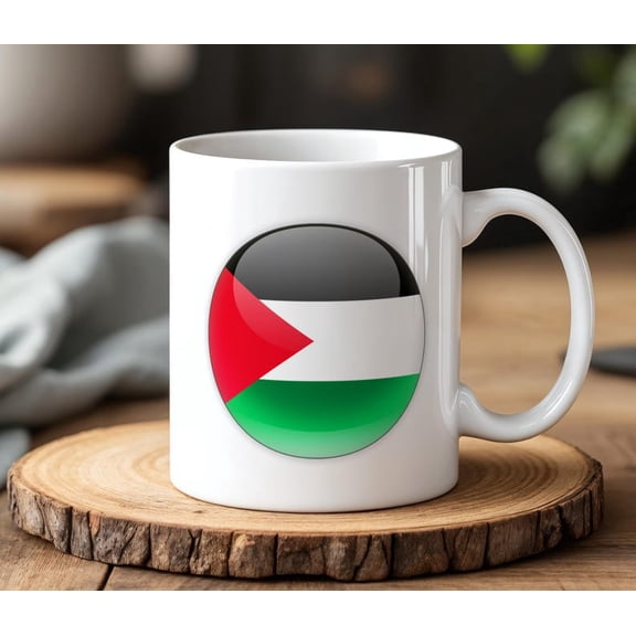 P1alestine F11lag Mug Ceramic Coffee Cup with Raised Fist Design 330ml Middle East Heritage Gift S1olidarity Drinkware