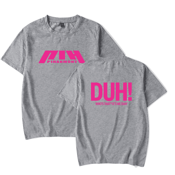 P1harmony Duh Album Summer Merch - Soft Cotton Short Sleeve T-Shirt Kpop Unisex Adult,4XL,GREY