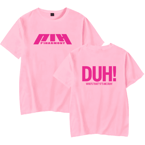 P1harmony Merch Duh New Album Summer Tee Kpop T-Shirt Unisex Adult Fashion Short Sleeve Jumpers