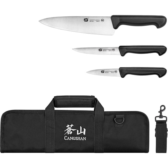 P2 Series 1020113 Swedish 14C28N Steel 4-Piece Starter Knife Bag Set