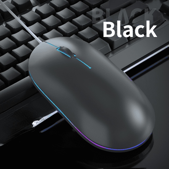 P2 Wired Cute Mini Mouse Home Office Laptop Desktop Luminous Cute Universal Mouse USB 1600 DPI Optical Creative Computer