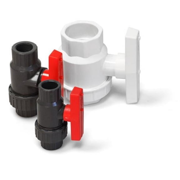 P200SU 1 1-4 1.25 in. PVC Single Union Ball Valve - International Polymer Solutions Schedule 80