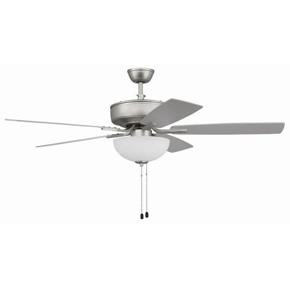 P211BN5-52BNGW-Craftmade Lighting-Pro Plus 211 Series - 52 Inch 5 Blade Ceiling Fan with Bowl Light Kit