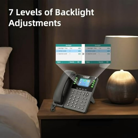 P23GW VoIP Phone with 2.4G/5GHz Dual-Band WiFi, AP & Wi-Fi to LAN, Bluetooth 4.2, USB Port, Advanced Business IP Phone with Color Screen (Power Supply Included)