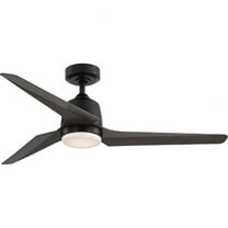 Upshur Collection 52 in. Matte Black Transitional Ceiling Fan with LED Light Kit