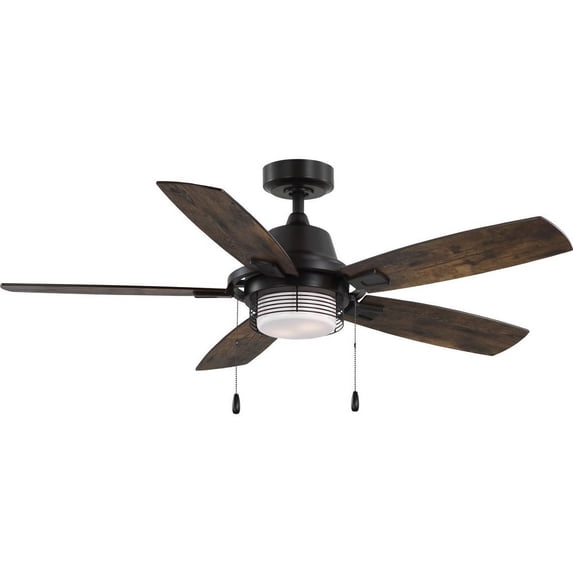 P250095-020-WB-Progress Lighting-Freestone - 5 Blade Ceiling Fan with Light Kit-15 Inches Tall and 52 Inches Wide-Antique Bronze Finish