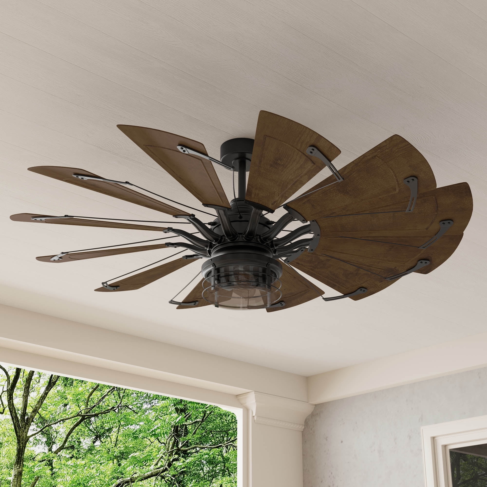 Springer II 60" Bronze Windmill Ceiling Fan with Remote
