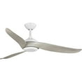 thumbnail image 1 of Conte Collection 52-in Three-Blade Matte White Contemporary Ceiling Fan with Washed Oak Blades, 1 of 4