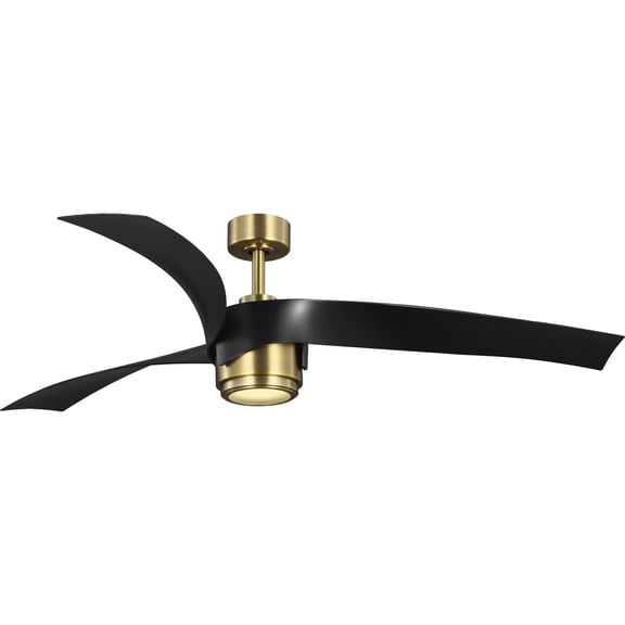P250107-163-30-Progress Lighting-Insigna - 3 Blade Ceiling Fan with Light Kit In Contemporary Style-14.75 Inches Tall and 62 Inches Wide-Vintage Brass