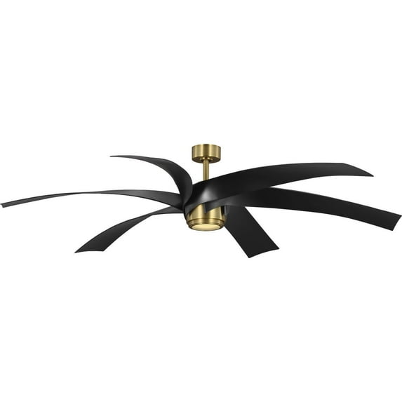 P250108-163-30-Progress Lighting-Insigna - 6 Blade Ceiling Fan with Light Kit In Contemporary Style-14.75 Inches Tall and 72 Inches Wide-Vintage Brass