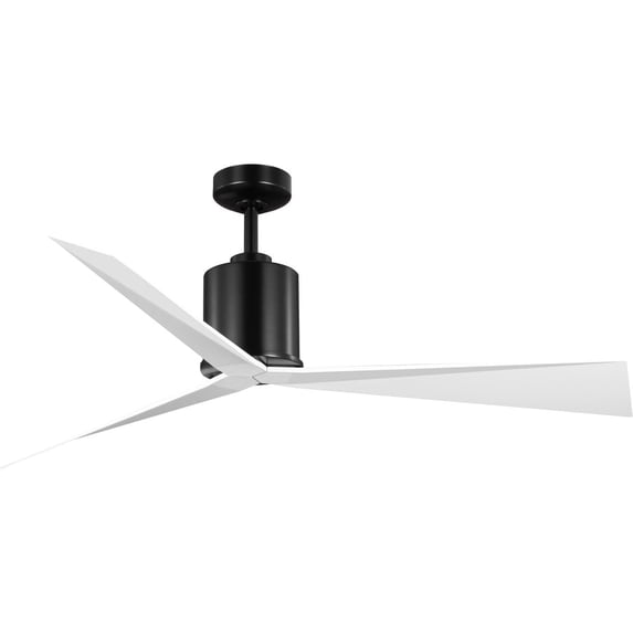 Paso Collection 60-in Three-Blade Black Luxe Industrial Ceiling Fan with 6 Speed Remote Control with Wall Bracket and Battery included