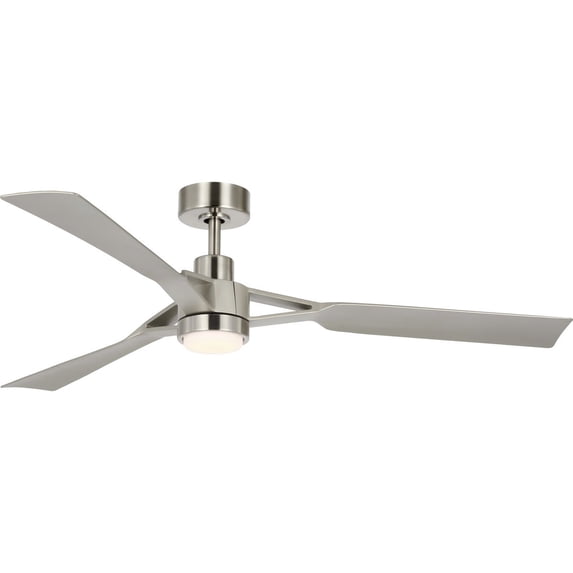 P250117-009-30-Progress Lighting-Belen - 3 Blade Ceiling Fan with Light Kit In Modern Style-13.56 Inches Tall and 60 Inches Wide-Brushed Nickel