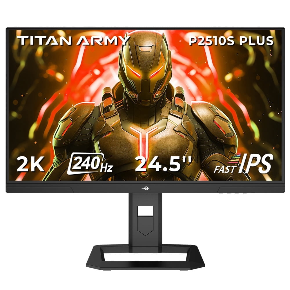P2510S PLUS 2K QHD 240Hz IPS Gaming Monitor with HDR500, 1ms GTG, and Custom Display Modes-TITAN ARMY