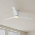 thumbnail image 1 of Braden 56" Integrated LED Indoor Satin White Mid-Century Modern Ceiling Fan with Light Kit and White Opal Shade and Remote Control, 1 of 11