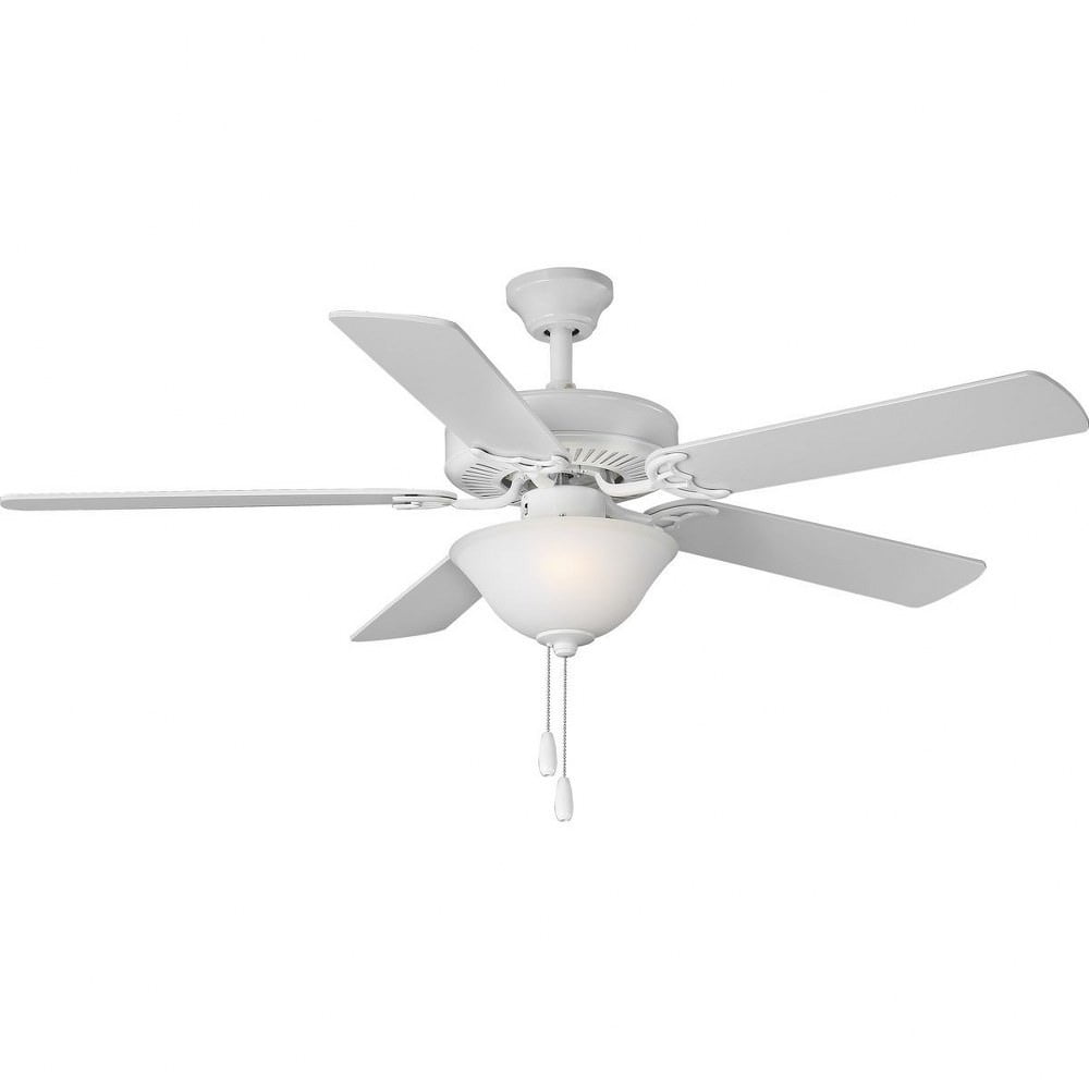White 52'' Ceiling Fan with LED Light Kit and Reversible Blades