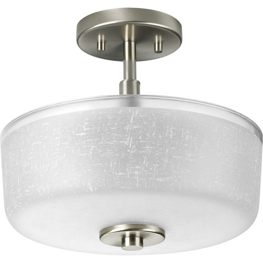 Open Box P2851-09-Progress Lighting-Alexa - Close-to-Ceiling Light - 2 Light - Bowl Shade in Modern style - 12.25 Inches wide by 10.88 Inches high-Brushed