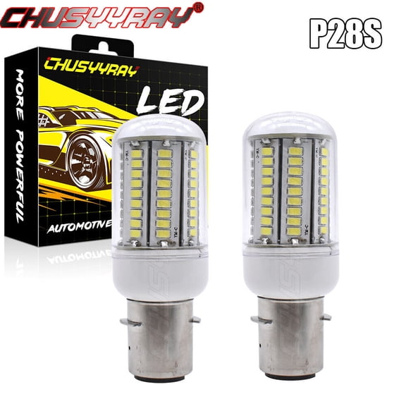 P28S Base LED Lamp 120 Volt Light Bulb Replacement Marine Nautical Bulb 120V AC Pack of 2