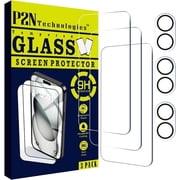 P2N Screen Protector & Camera Lens for iPhone 16 (6.1 inch) – 9H Tempered Glass, Case-Friendly, HD Clarity, Scratch Resistant, Anti-Fingerprint, Bubble-Free Ins