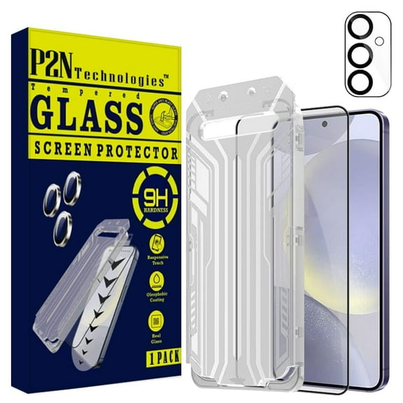 P2N Tempered Glass Screen Protector with Alignment Frame, for Samsung Galaxy S24, 1 Pack