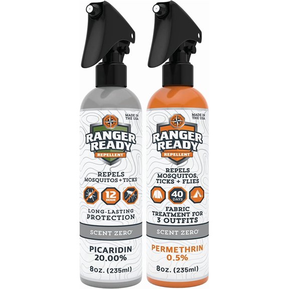 P2Pak Permethrin + Picaridin Tick & Insect Repellent, Scent Zero, 8 Fl Oz. (Pack of 2)